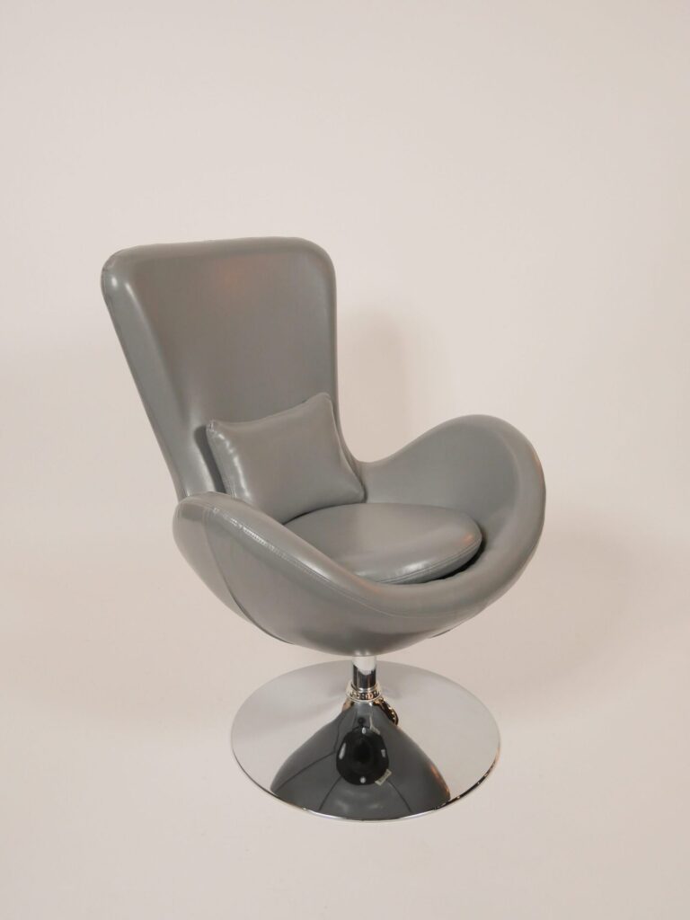PEWTER SCOOP ACCENT CHAIR