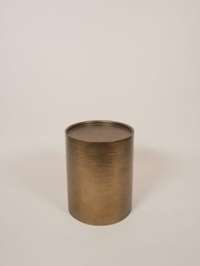 HAMMERED DRUM SIDE TABLE