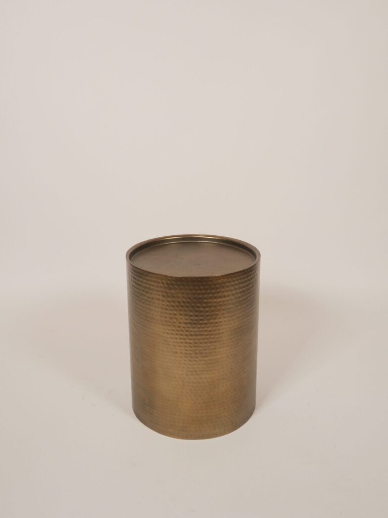 HAMMERED DRUM SIDE TABLE