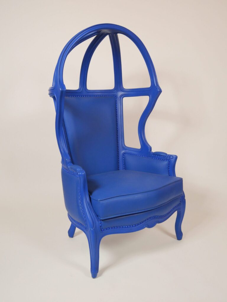 ROYAL BLUE CANOPY ACCENT CHAIR