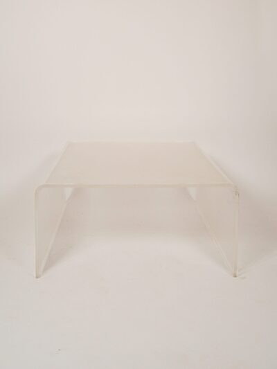 ACRYLIC FAUX BOIS COFFEE TABLE