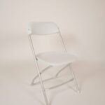 White folding chair rental