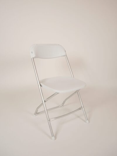 White folding chair rental