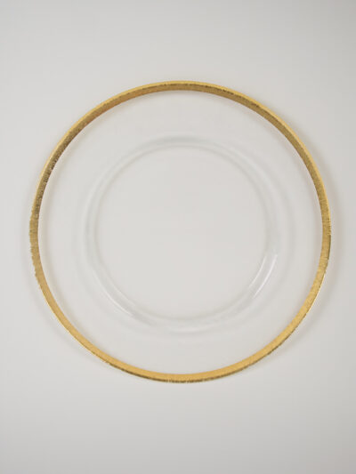 GOLD ECLISSE GLASS CHARGER PLATE