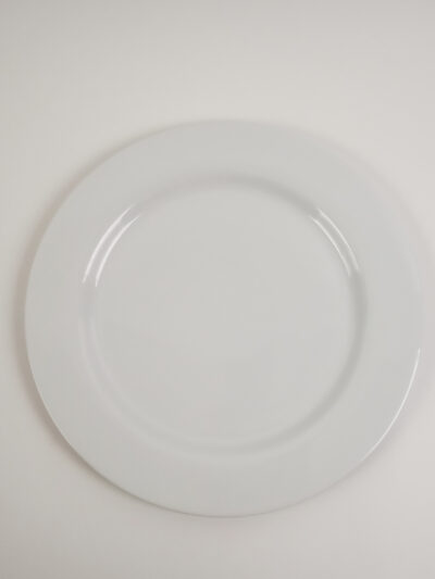 WHITE CERAMIC ROUND PLATE 16"