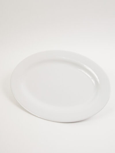 WHITE OVAL PLATTER 18"X13"