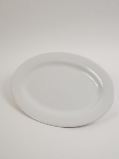 WHITE OVAL PLATTER 18"X13"