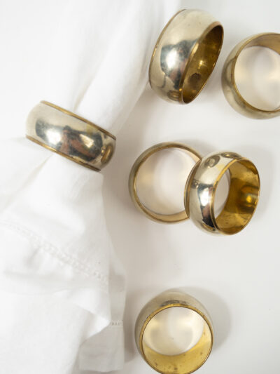 SILVER & GOLD ROUND NAPKIN RING
