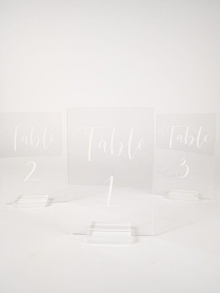 ACRYLIC TABLE NUMBER