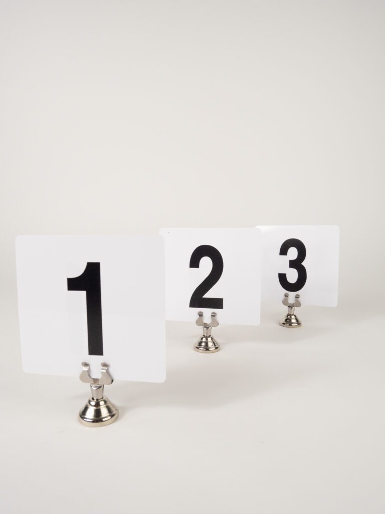 HARP TABLE NUMBER STAND 1.5"