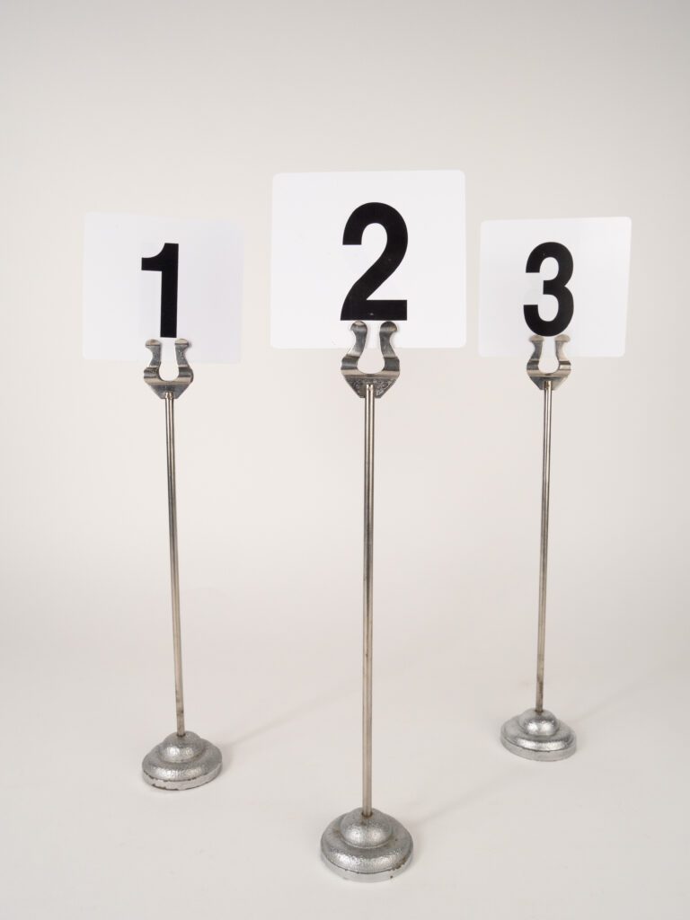 HARP TABLE NUMBER STAND 12"