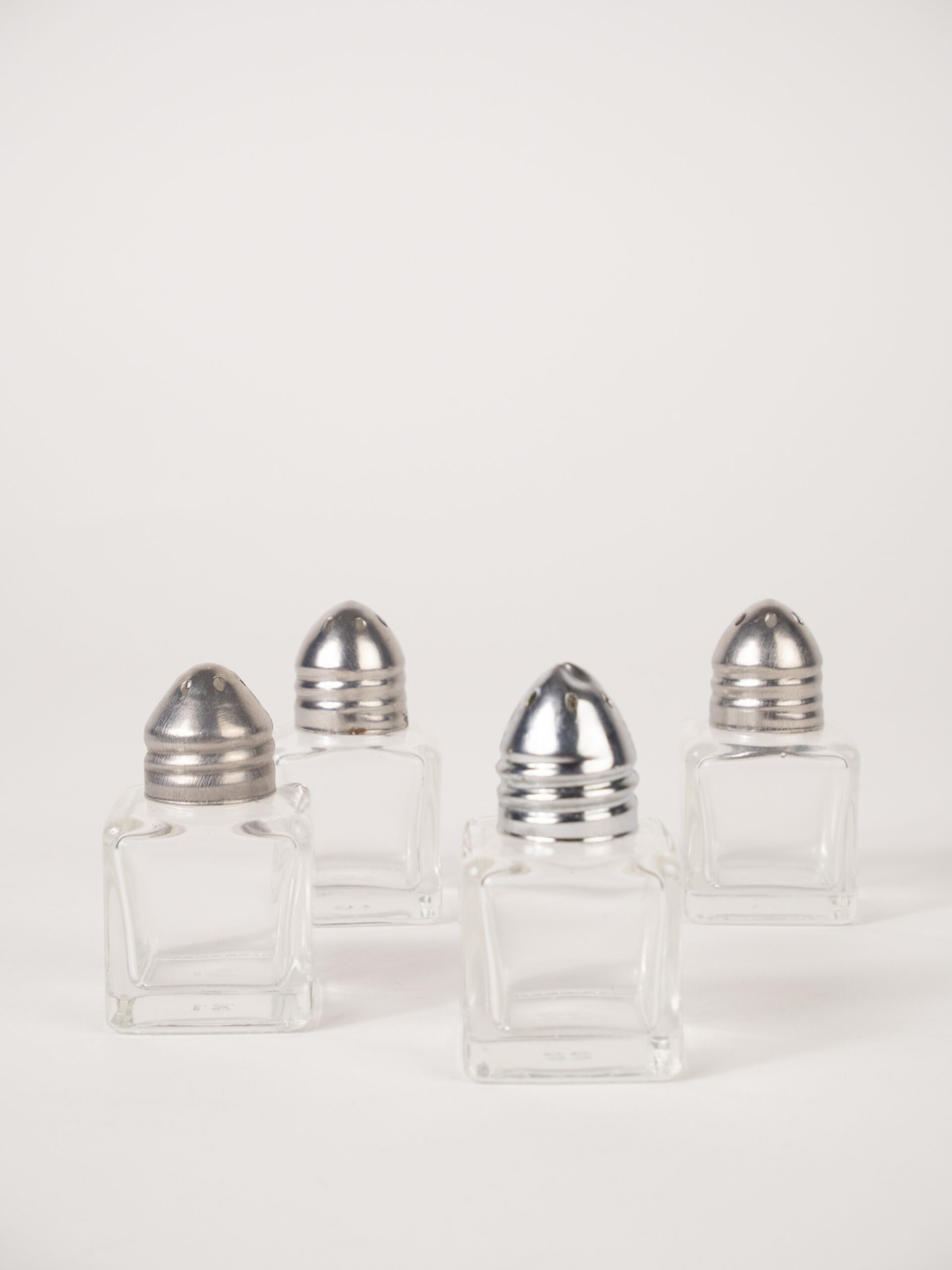 GLASS CUBE SALT & PEPPER PAIR