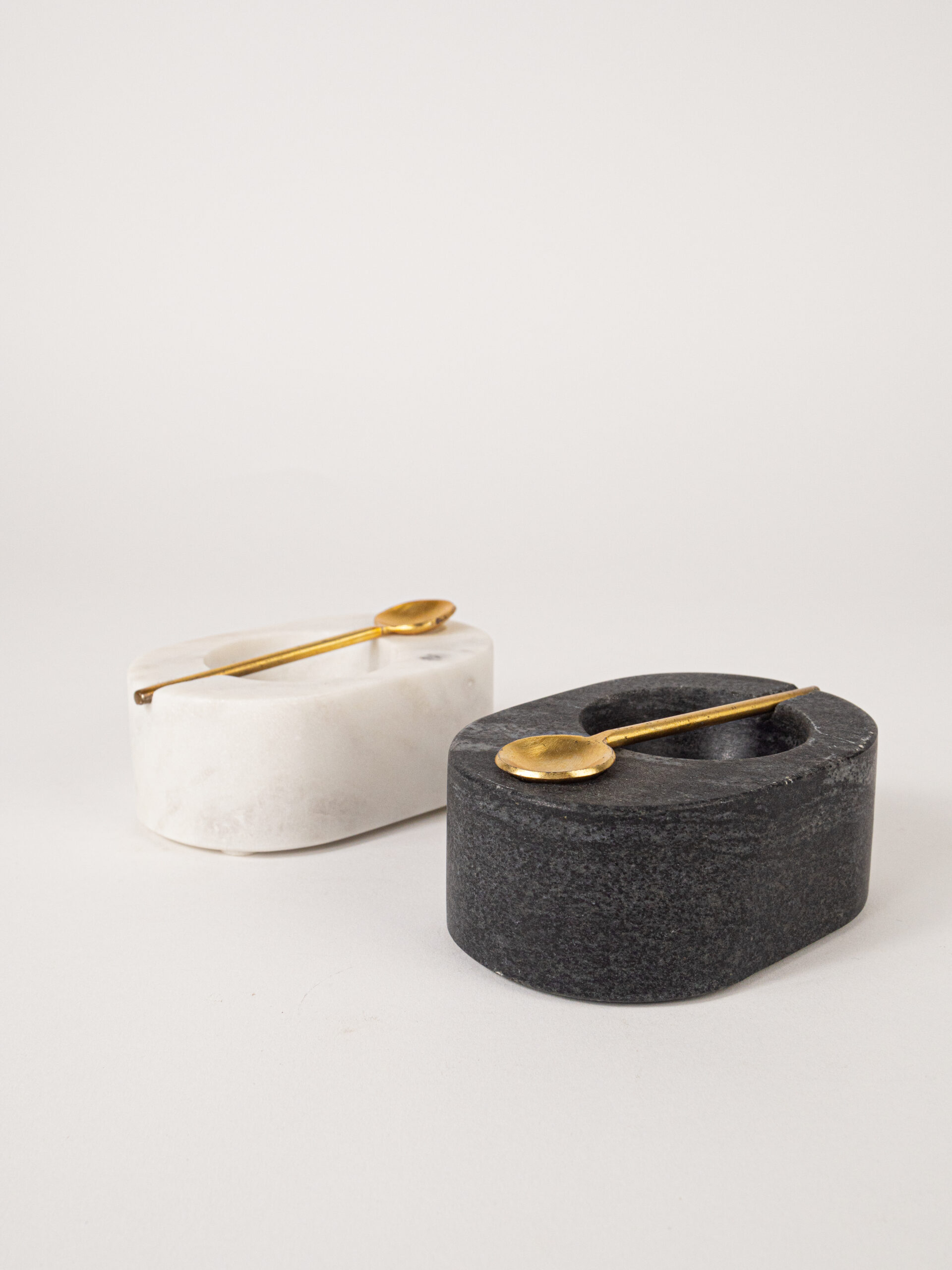MARBLE SALT & PEPPER CELLAR PAIR