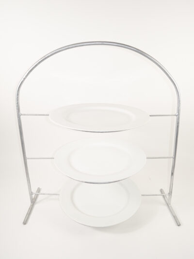 SILVER RING 3 ROUND PLATE TRAY 14.5"