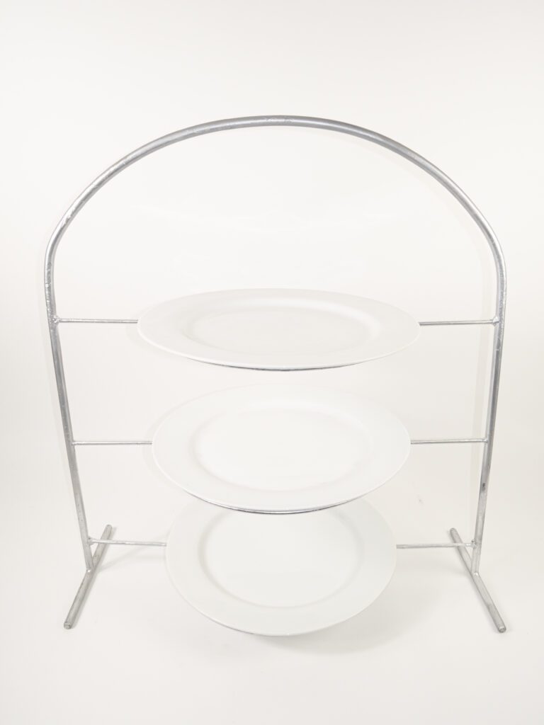 SILVER RING 3 ROUND PLATE TRAY 14.5"