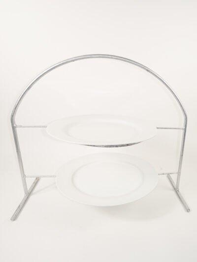 SILVER RING 2 ROUND PLATE TRAY 14.5"