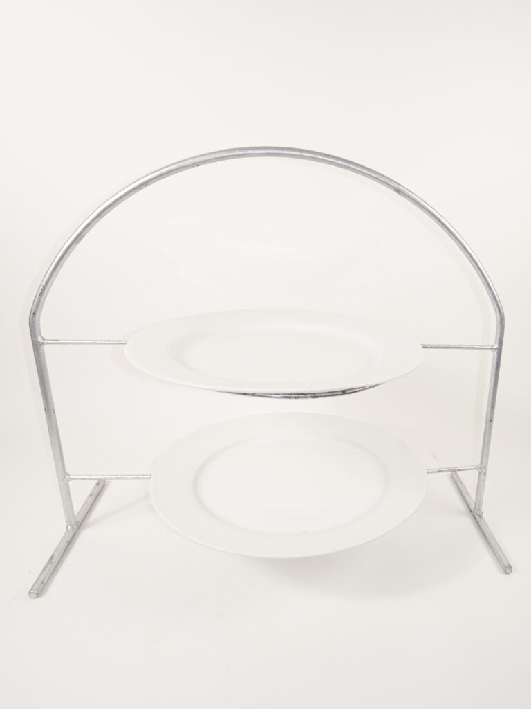 SILVER RING 2 ROUND PLATE TRAY 14.5"