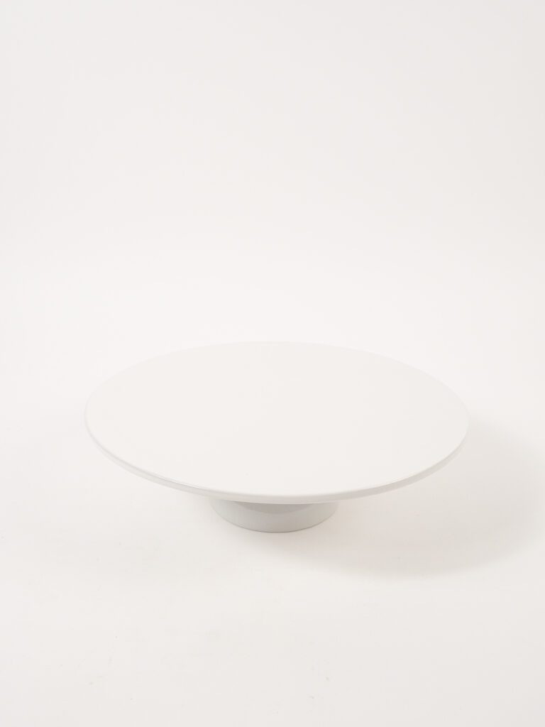 WHITE CAKE STAND 12"