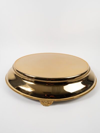 GOLD ROUND CAKE STAND 18"