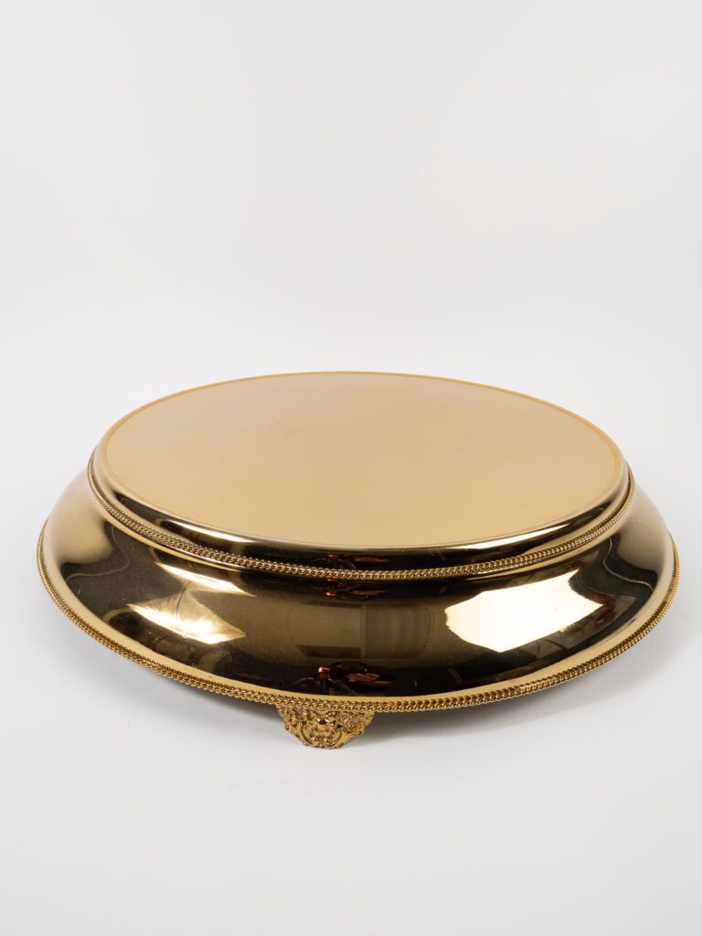 GOLD ROUND CAKE STAND 18"