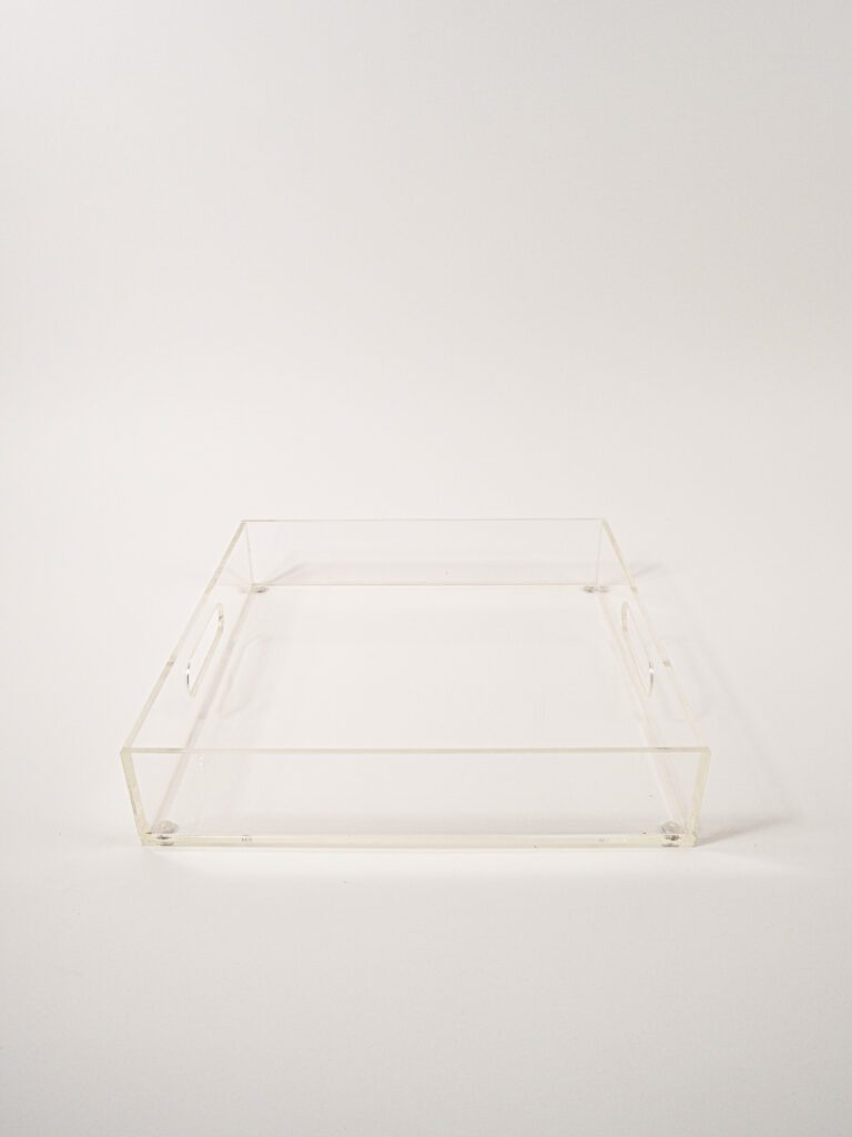 SQUARE ACRYLIC TRAY 12" - INSERTABLE