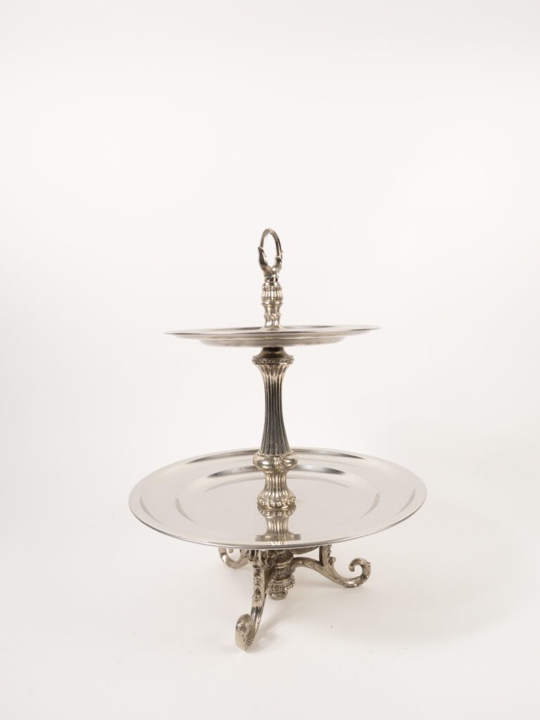 SILVER 2 TIER TRAY
