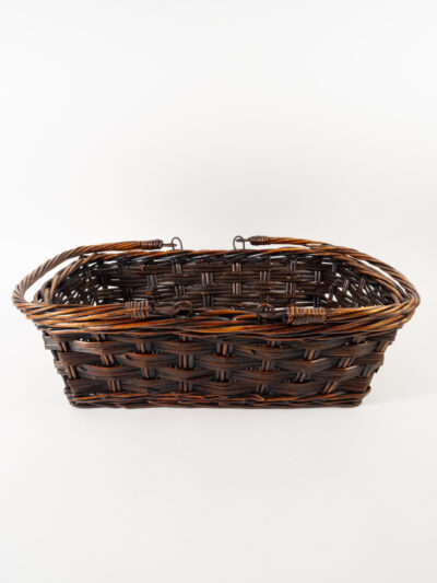 RECTANGULAR WILLOW BASKET W/ HANDLE