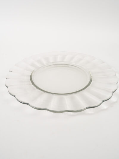SCALLOPED GLASS TRAY 14"