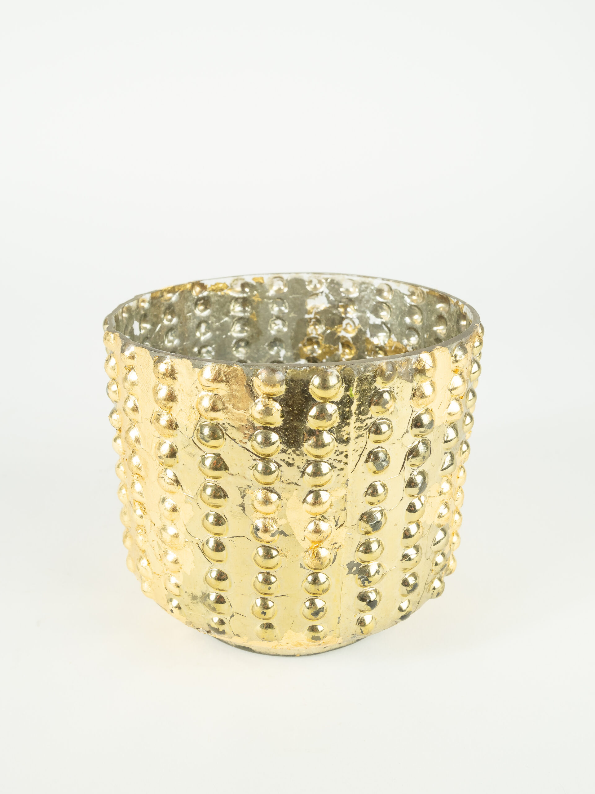 GOLD CROC VOTIVE 4.5" X 4" W/ INSERT