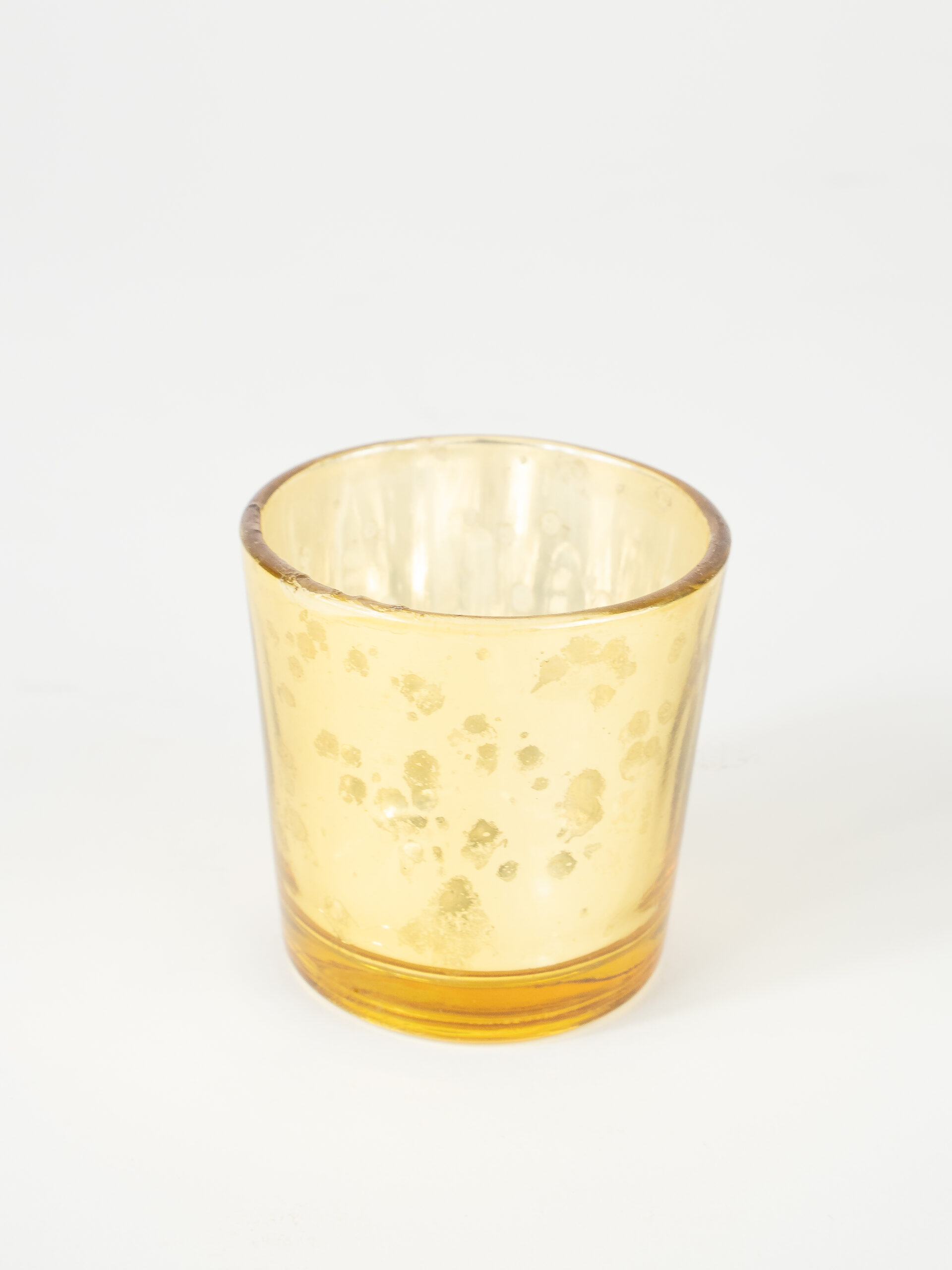 GOLD MERCURY GLASS VOTIVE W/ INSERT