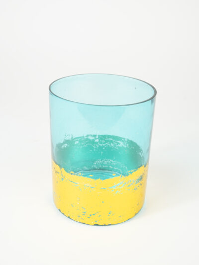 BLUE AERIE VOTIVE 4" X 5" W/ INSERT