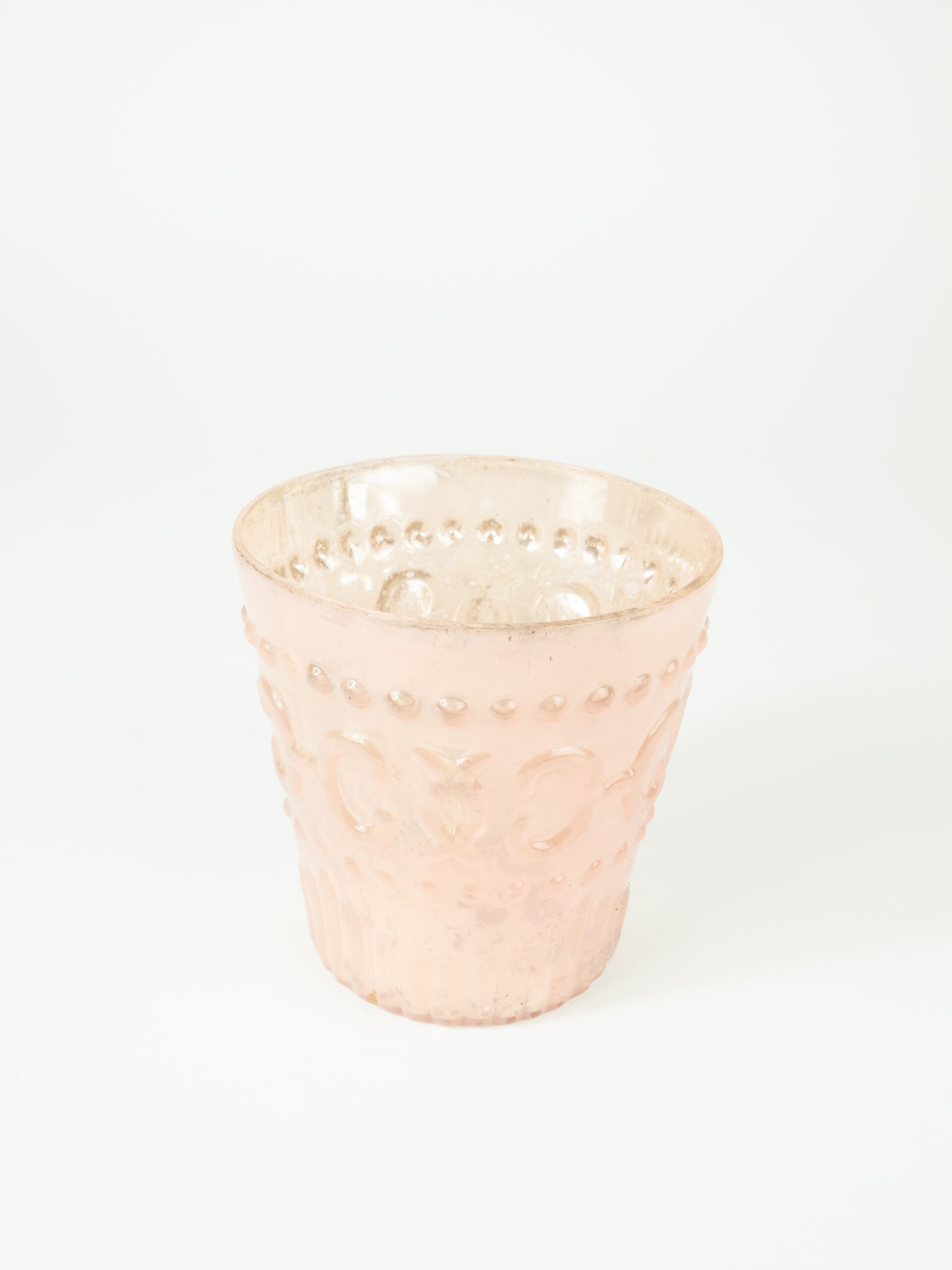 BLUSH VOTIVE 3.8" X 3.8" W/ INSERT