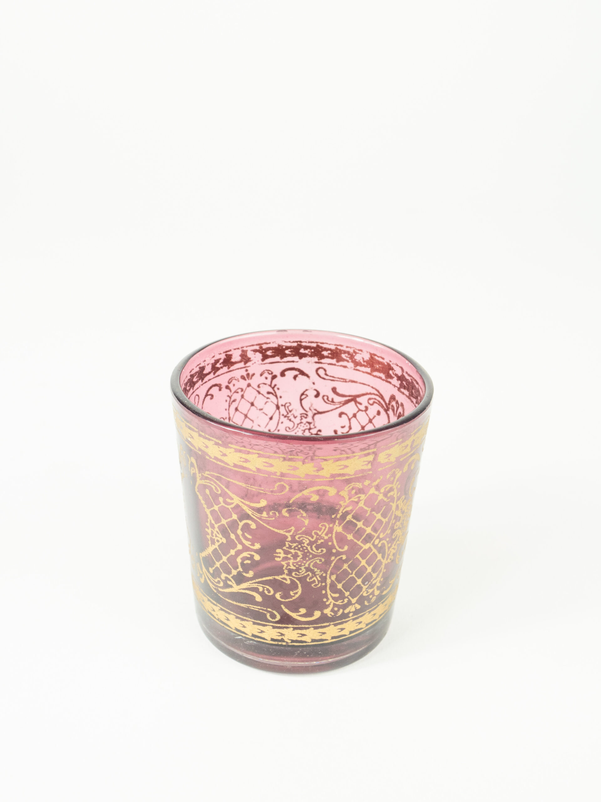 PURPLE ORNATE VOTIVE 3" W/ INSERT