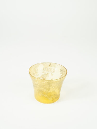 GOLD ANTIQUE GLASS VOTIVE W/ INSERT