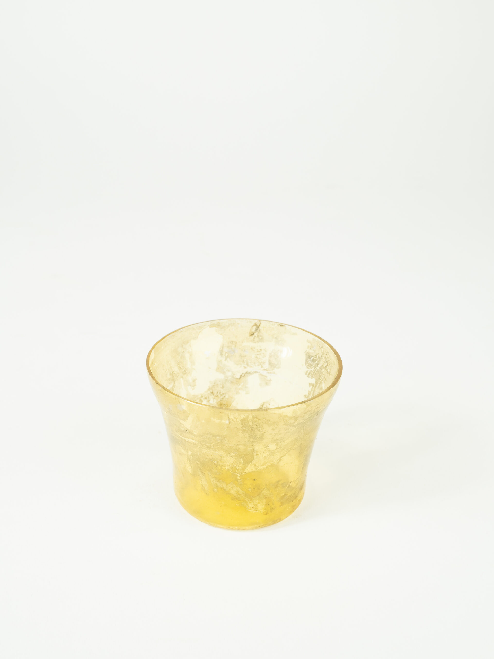 GOLD ANTIQUE GLASS VOTIVE W/ INSERT