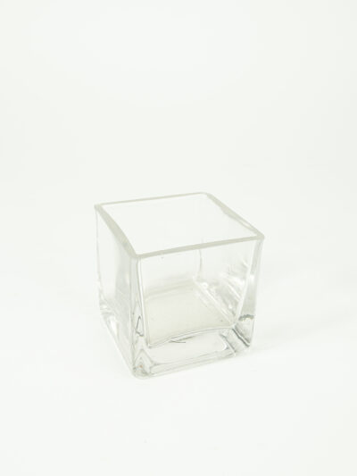SQUARE GLASS VOTIVE 3" W/ INSERT