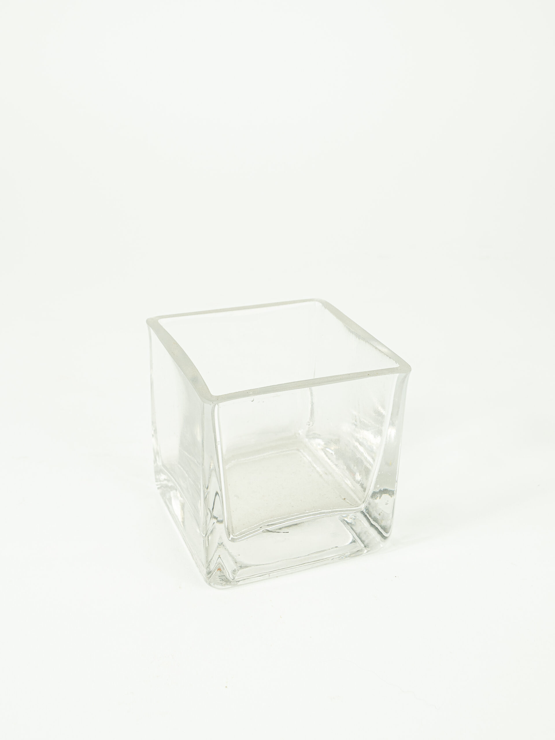 SQUARE GLASS VOTIVE 3" W/ INSERT
