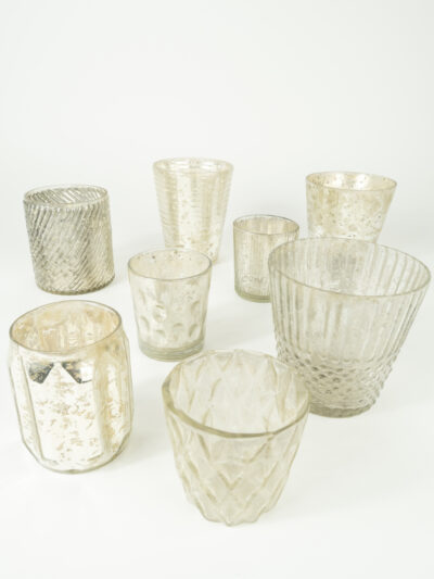 ASSORTED MERCURY VOTIVE W/ INSERT