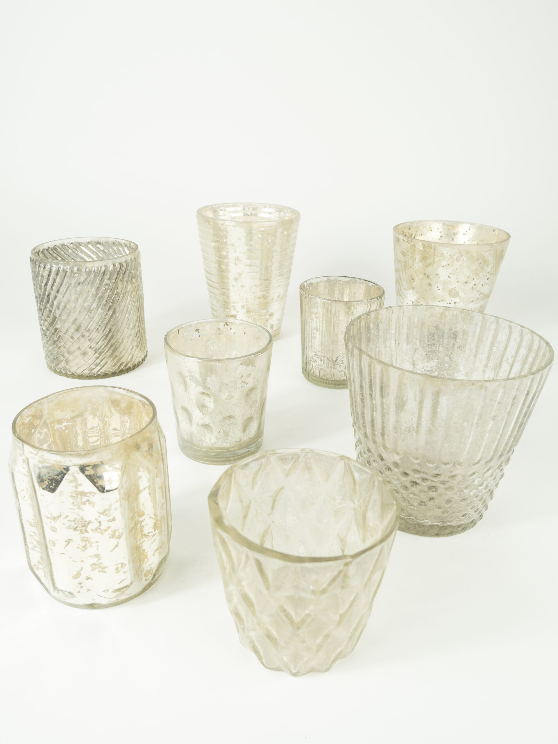 ASSORTED MERCURY VOTIVE W/ INSERT