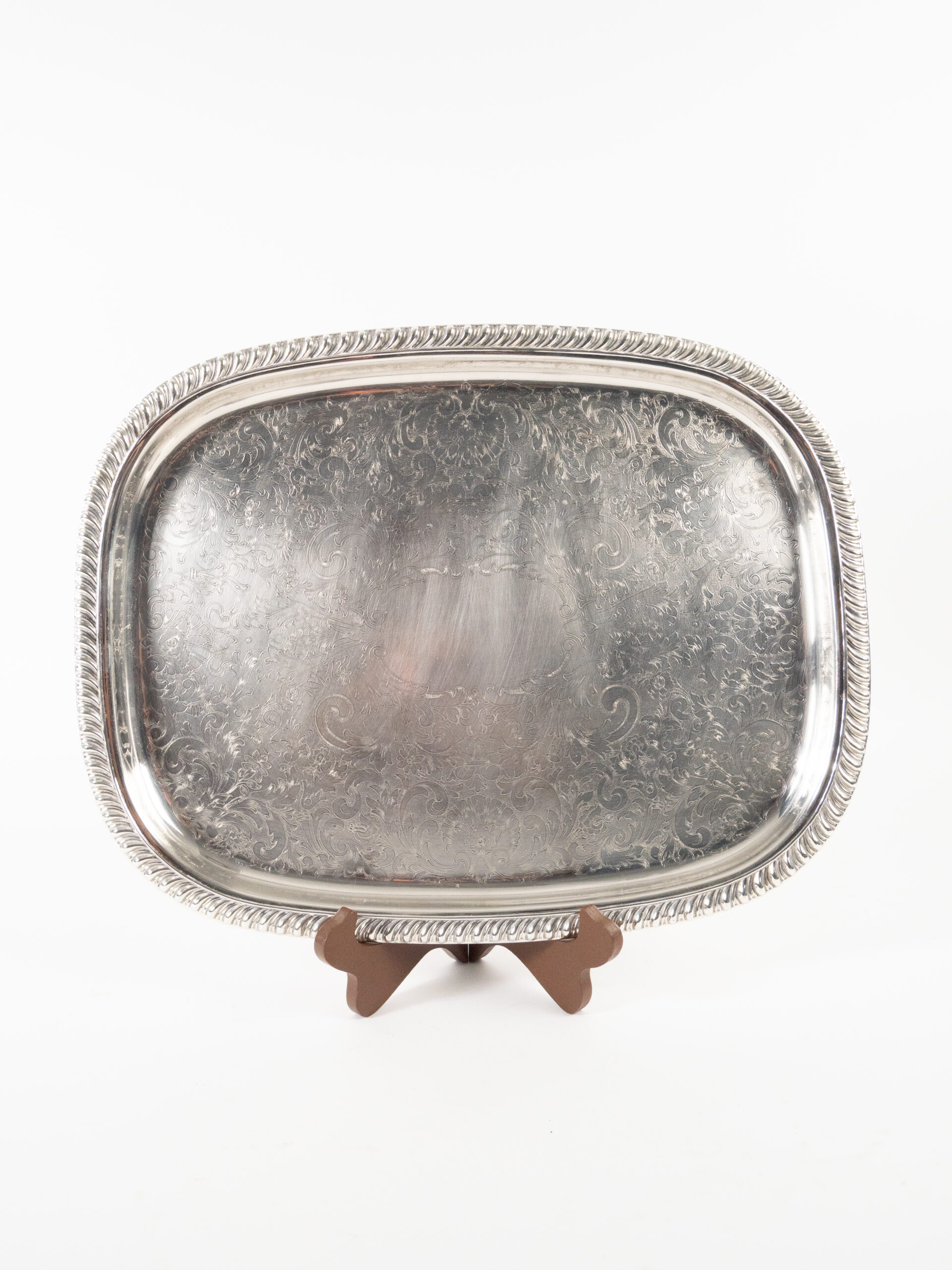 SILVER OVAL TRAY 14"X18"