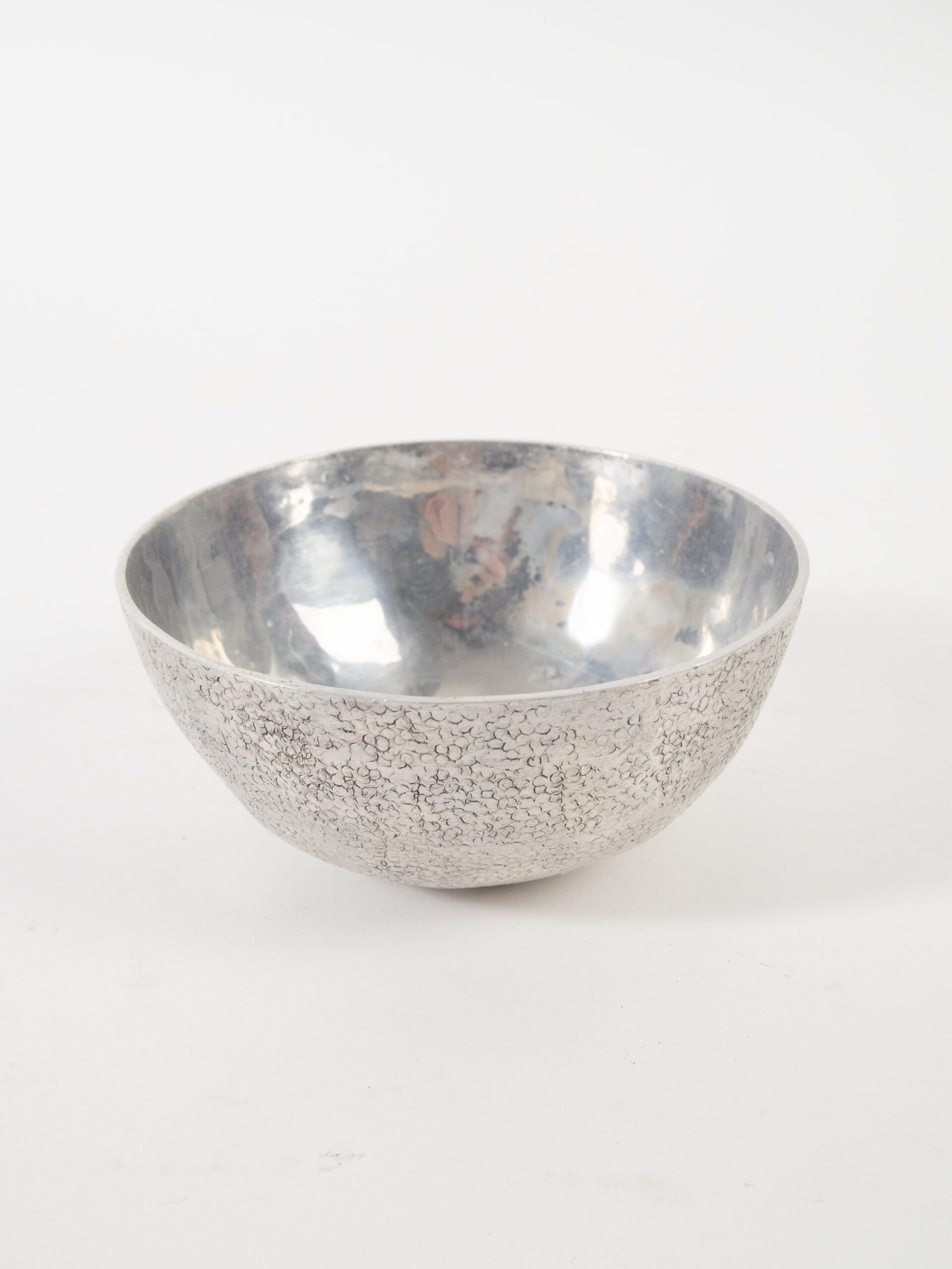SILVER DIMPLE DIP BOWL 2"H X 4"D