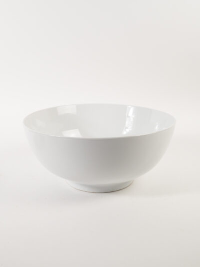 LARGE WHITE CERAMIC BOWL 14"