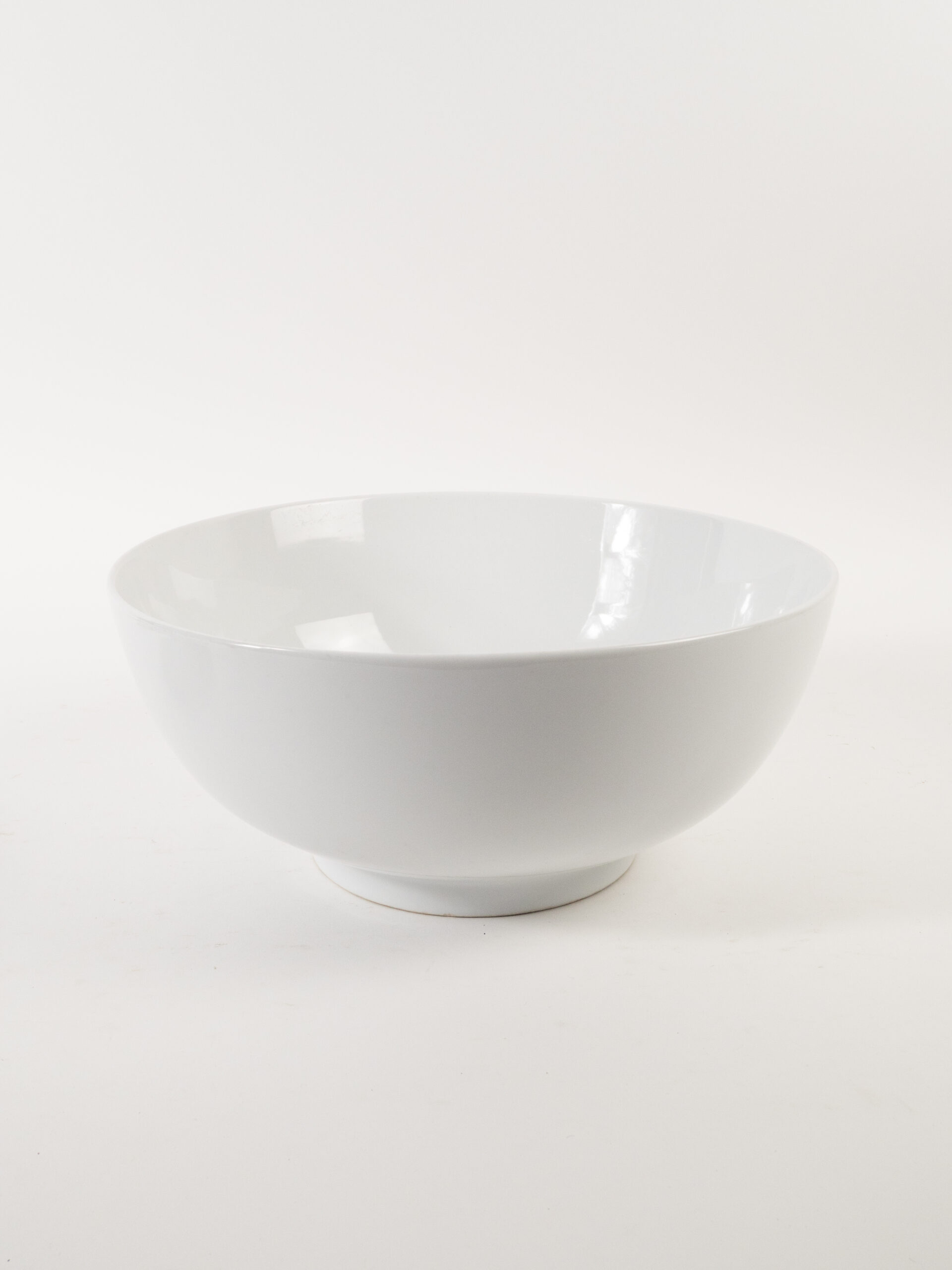 LARGE WHITE CERAMIC BOWL 14"