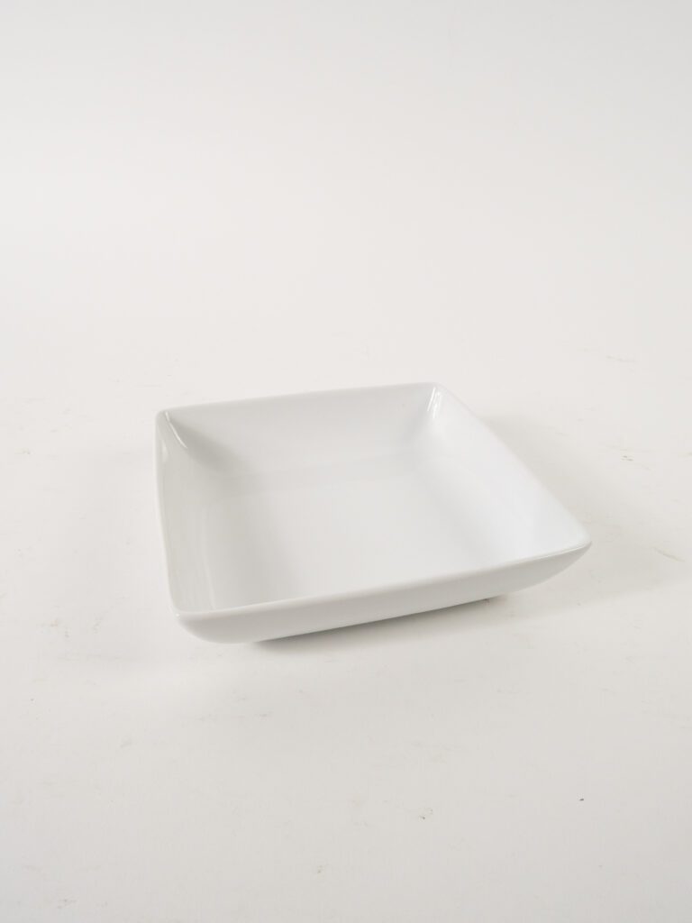 SQUARE CERAMIC BOWL 7" X 2"D
