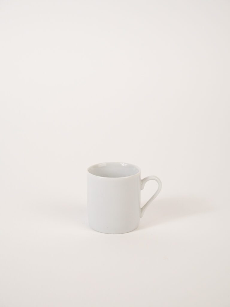 WHITE RIM DEMITASSE CUP 3.5OZ