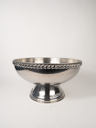STAINLESS STEEL PUNCHBOWL 20 QT W/ SILVER PEDESTAL