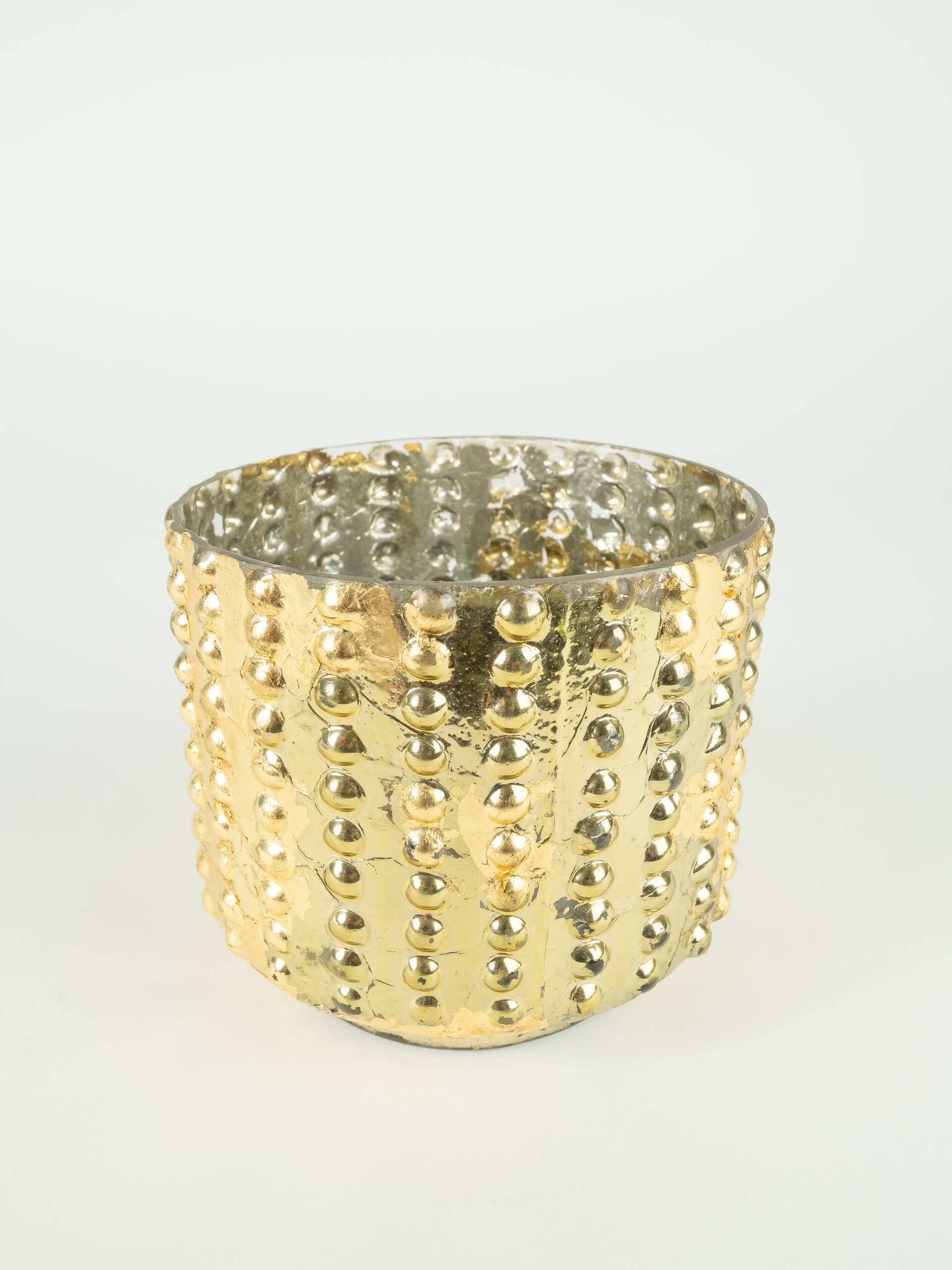 GOLD CROC VOTIVE 4.5" X 4" W/ INSERT