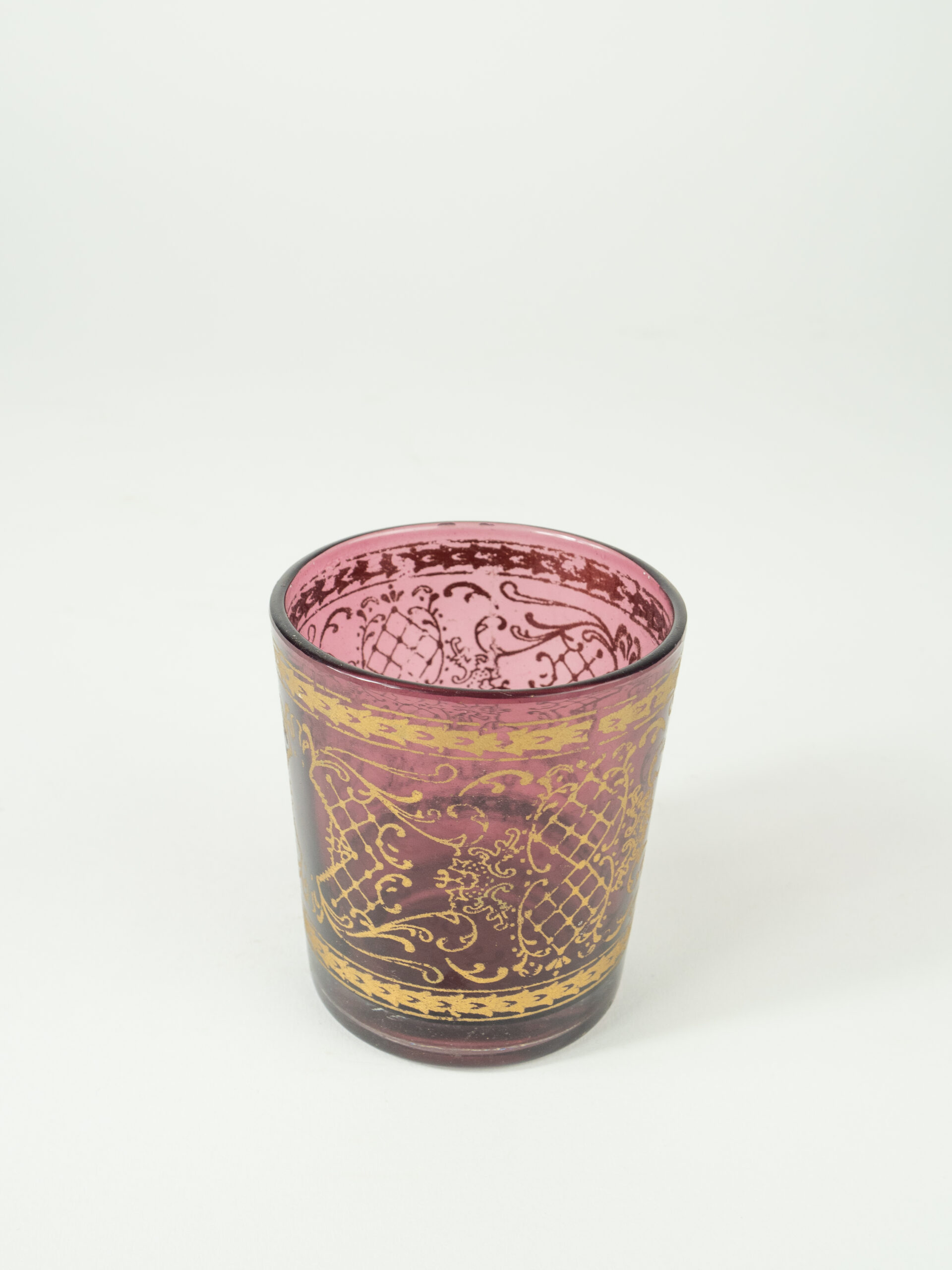 BROWN ORNATE VOTIVE 3" W/ INSERT