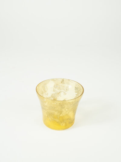 GOLD ANTIQUE GLASS VOTIVE W/ INSERT
