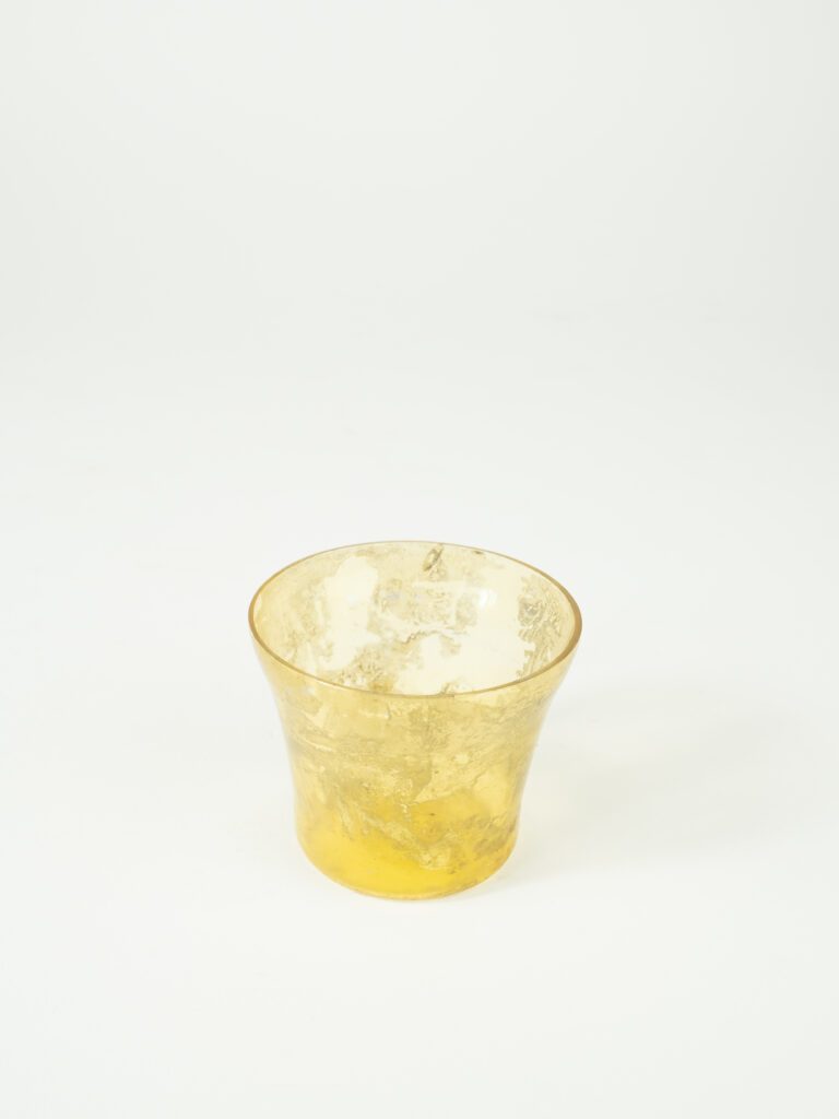 GOLD ANTIQUE GLASS VOTIVE W/ INSERT